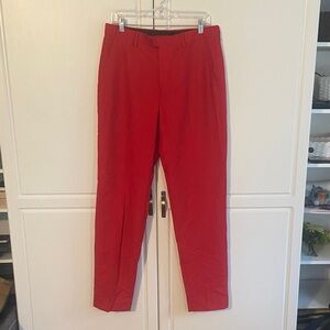 Slim Red Men's Dress Pants - Tailored Professional Look